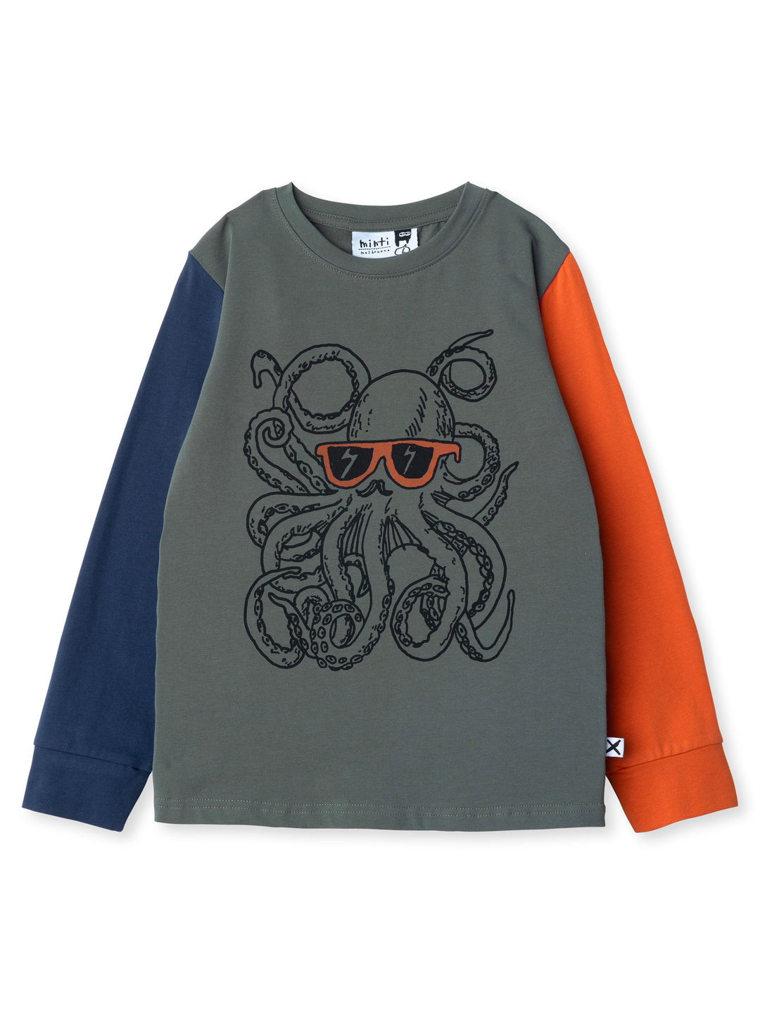 Minti kids clothing. Super luxe tee with self cuffs. 190 Gram // 95% Cotton // 5% Elastane.