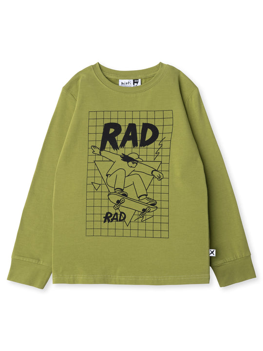 Minti kids clothing. Super luxe tee with self cuffs. 190 Gram // 95% Cotton // 5% Elastane.