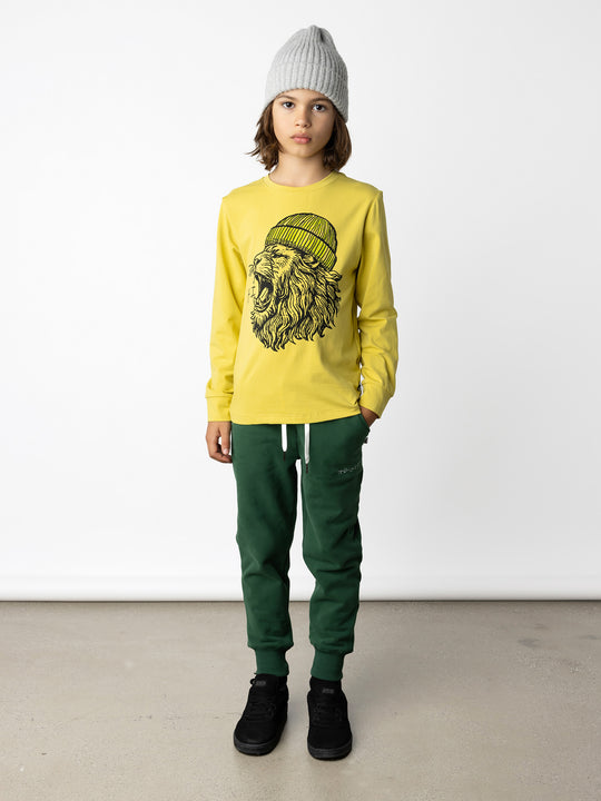 Minti kids clothing. Super luxe tee with self cuffs. 190 Gram // 95% Cotton // 5% Elastane.