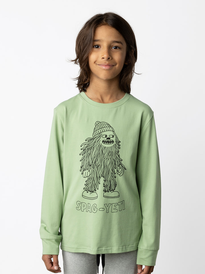 Minti kids clothing. Super luxe tee with self cuffs. 190 Gram // 95% Cotton // 5% Elastane.