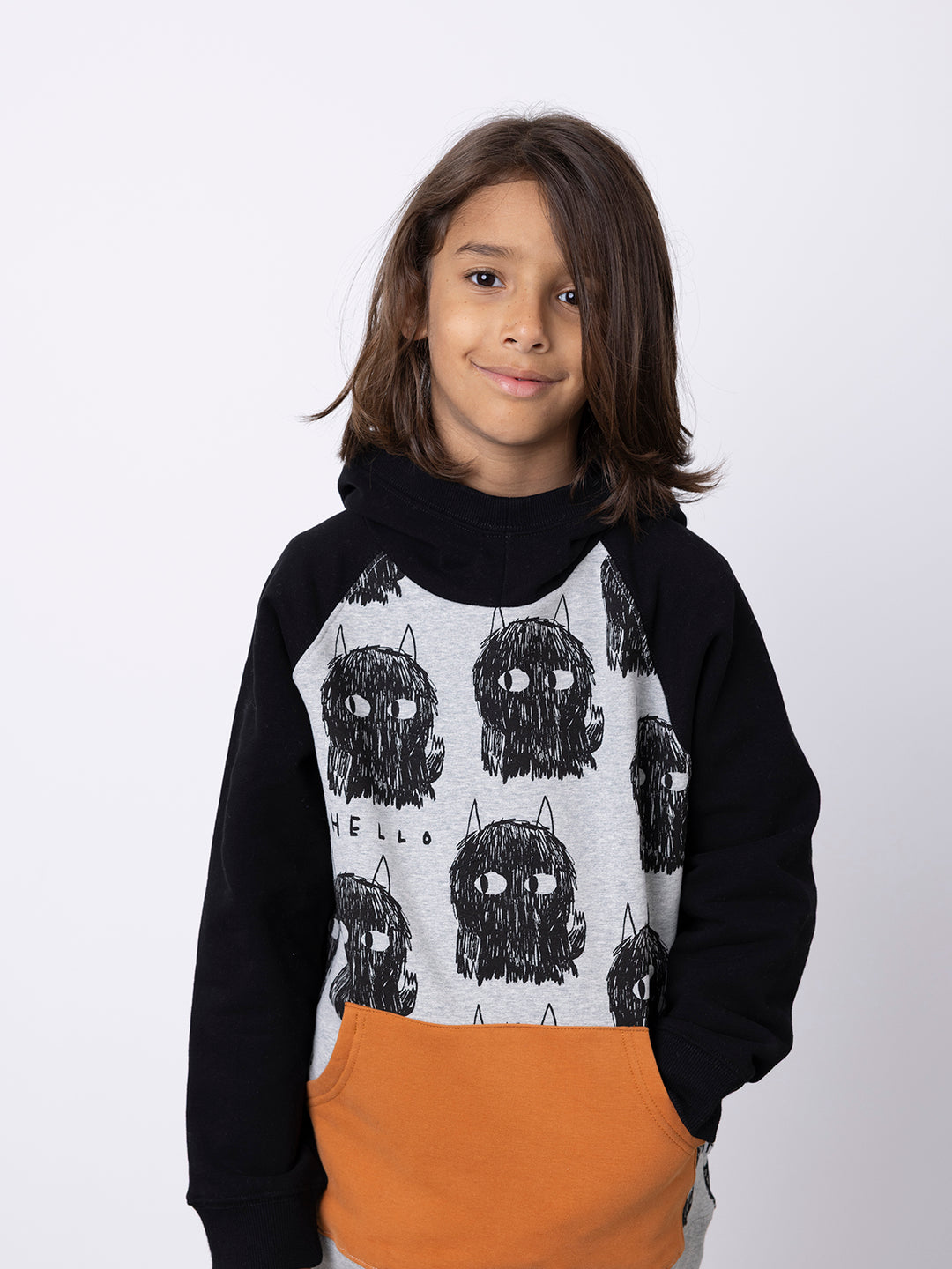 Minti Hello Monsters Furry Hood