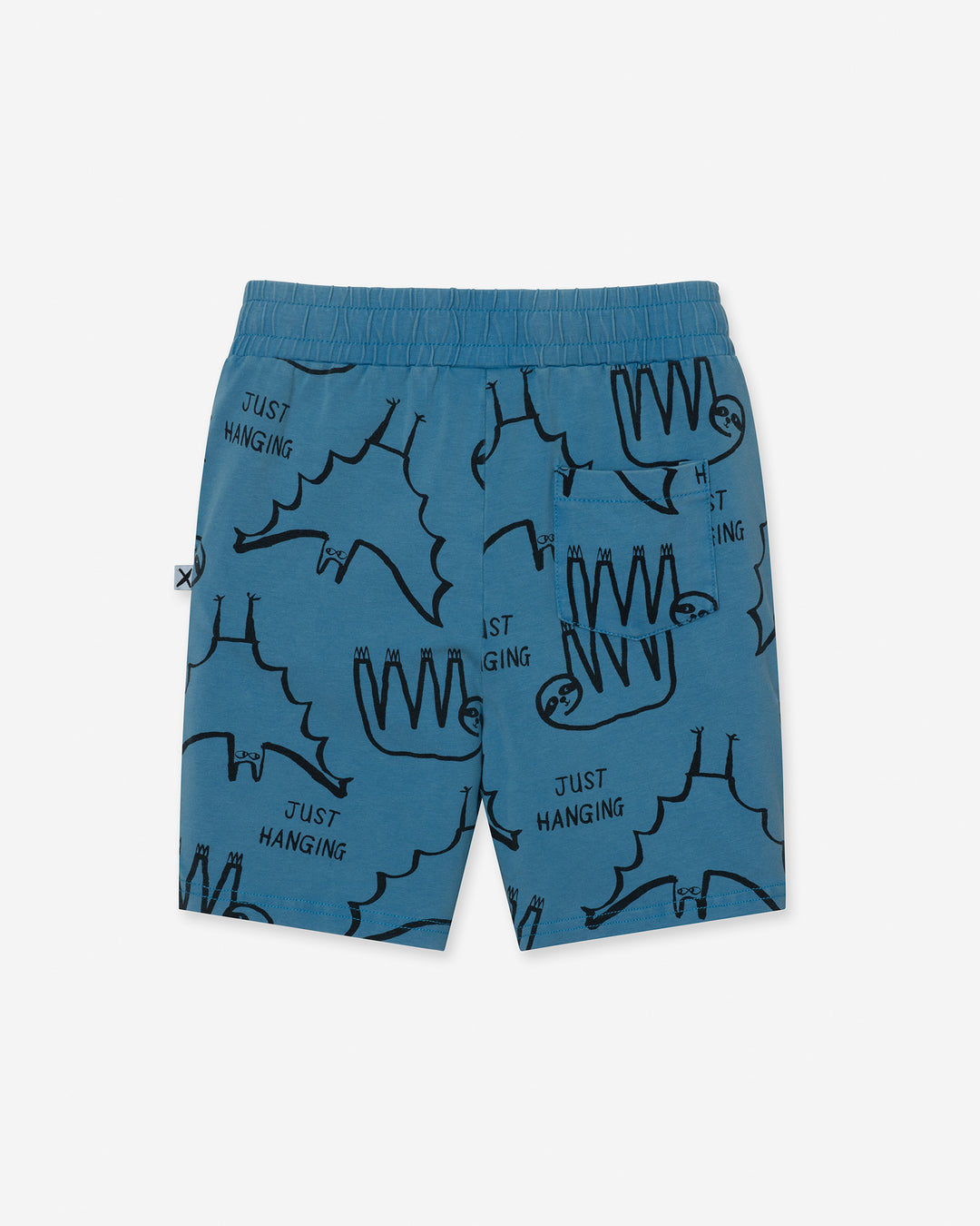 Just Hanging Short in sky wash, boys shorts by Minti, flat lay