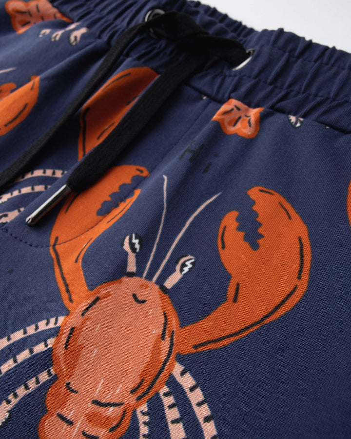 Close up detail of the Vacay Crayfish Short in midnight