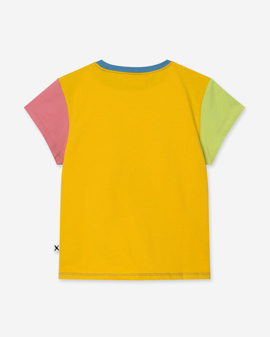 Stay Cool Tee in multi, girls t shirt by Minti, flat lay, back view