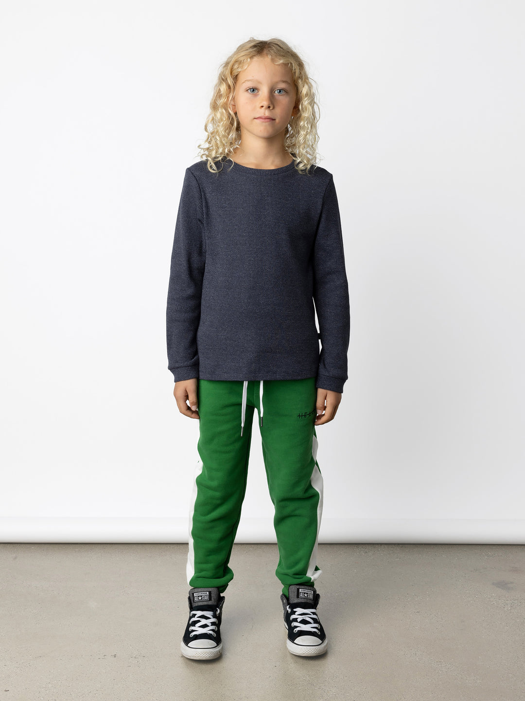 Minti kids clothing. Super cool universal fit Waffle tee with self cuffs, split side seam and slightly longer back hem. 95% Cotton // 5% Elastane.