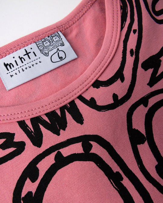 Close up detail of the Big Bows Dress in candy