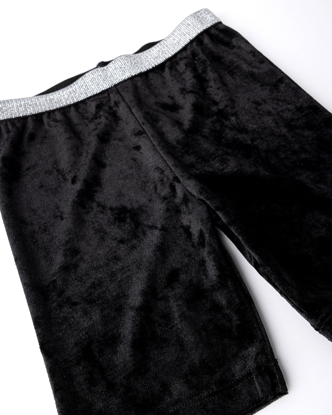 Close up detail of the Velvet Bike Pant in black