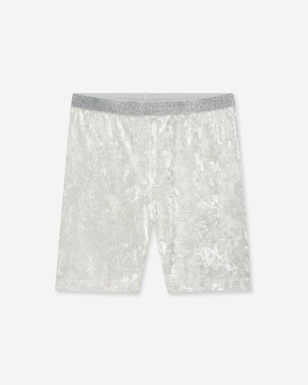Velvet Bike Pant in cream, girls bike shorts by Minti, flat lay