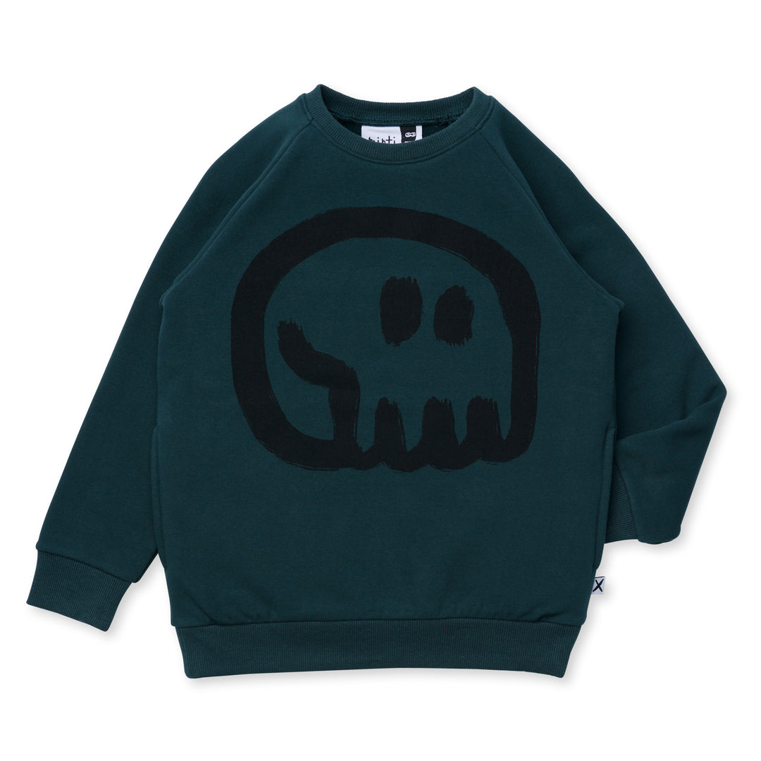 Minti Charcoal Skull Furry Crew