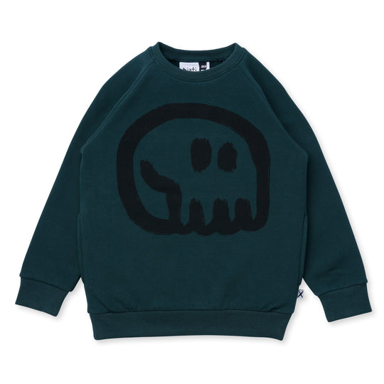 Minti Charcoal Skull Furry Crew