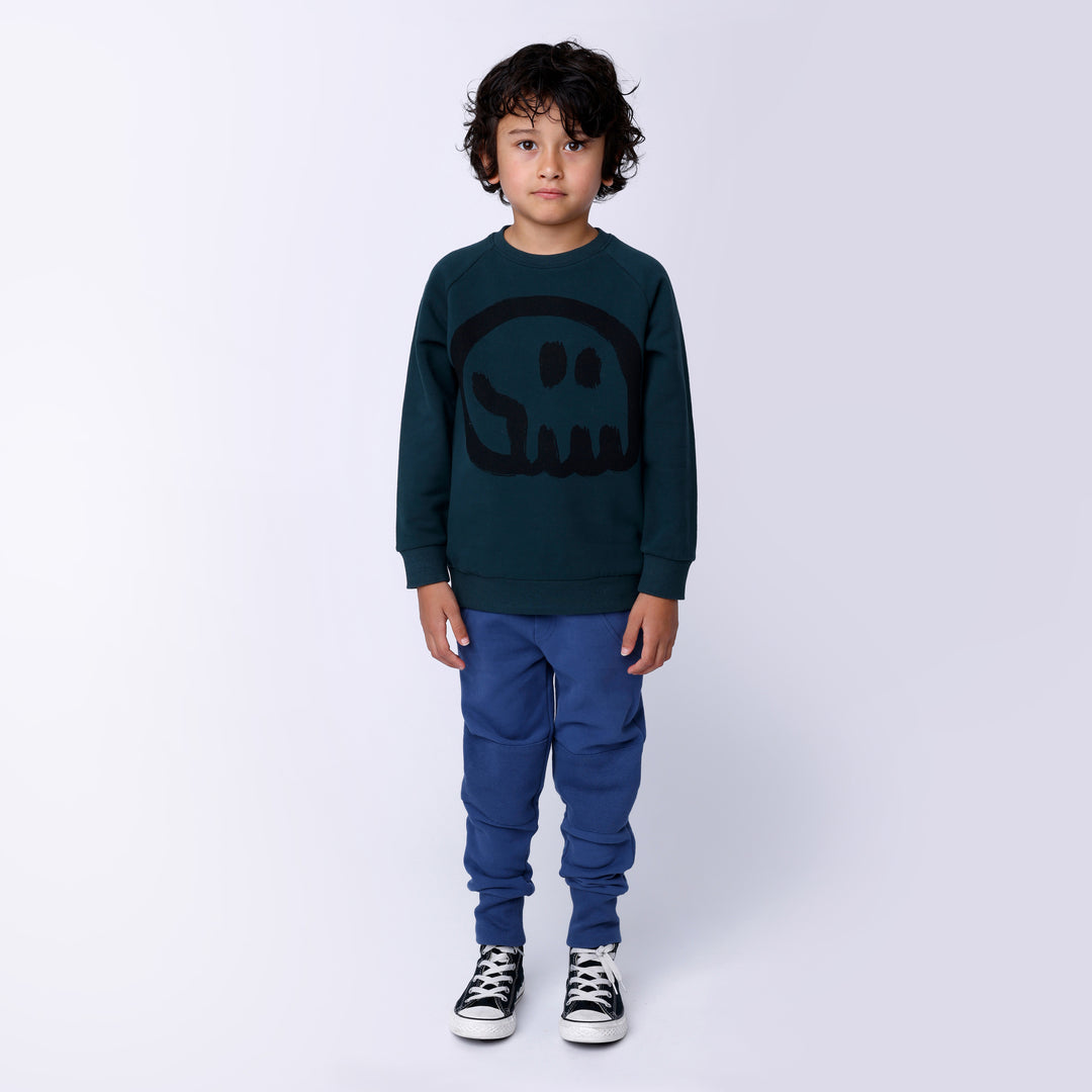 Minti Charcoal Skull Furry Crew