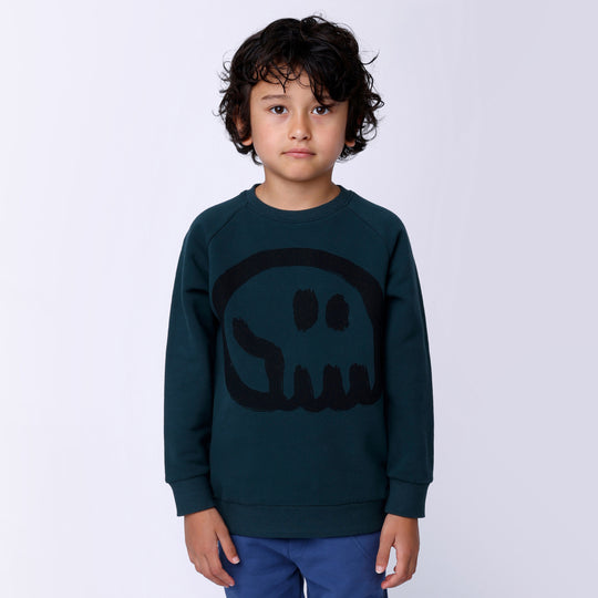 Minti Charcoal Skull Furry Crew