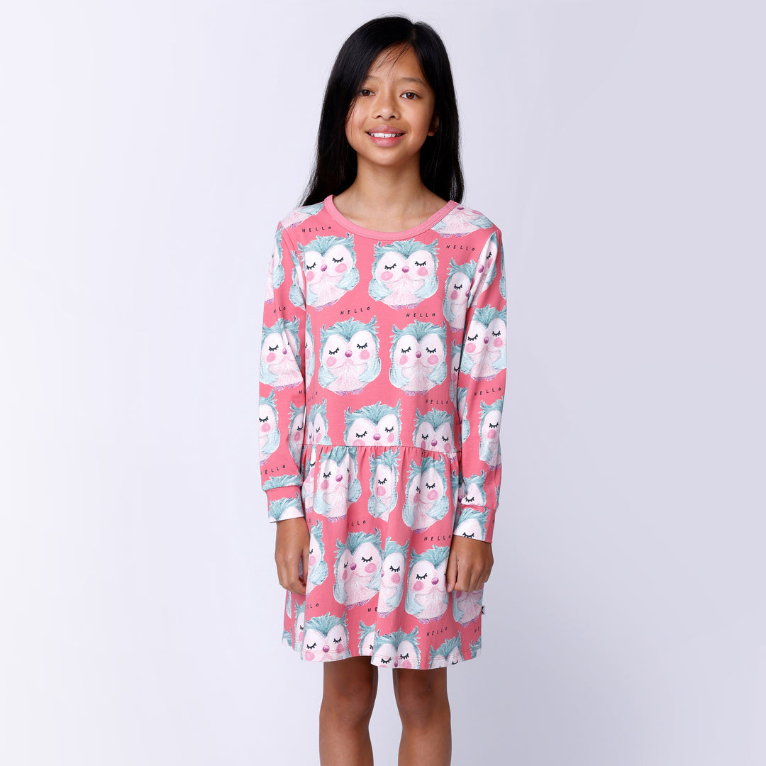 Minti Painted Owls Dress