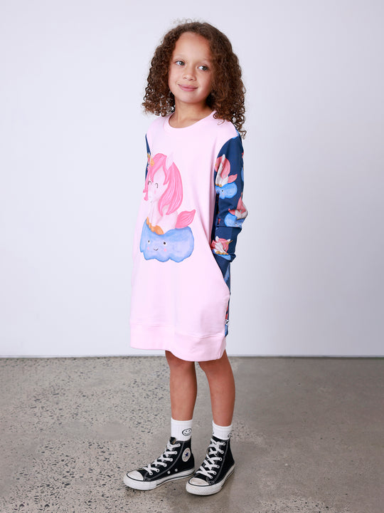 Minti Unicorns On A Cloud Dress
