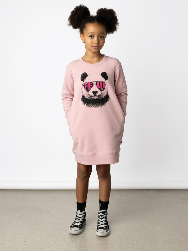 Minti kids clothing. Awesome Crew dress with hidden side pockets, A-Line shape and a 2x2 Rib hem. 330 Gram // Brushed Inside // 95% Cotton // 5% Elastane.