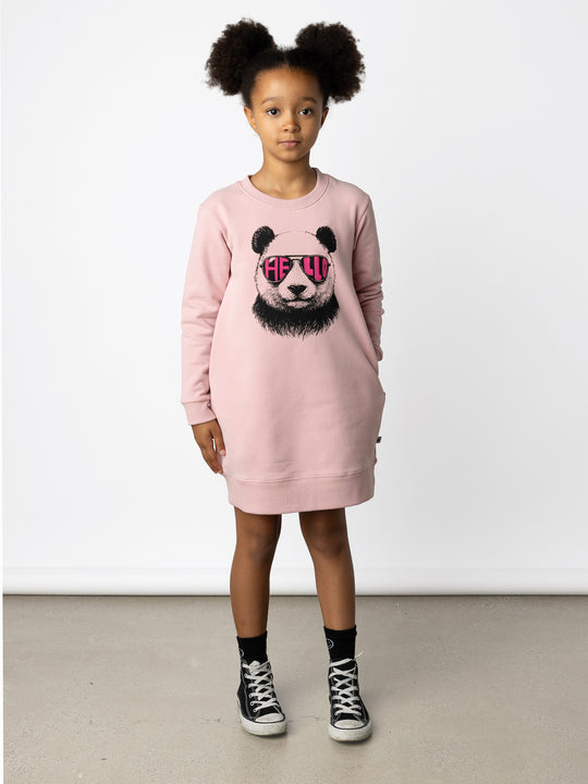 Minti kids clothing. Awesome Crew dress with hidden side pockets, A-Line shape and a 2x2 Rib hem. 330 Gram // Brushed Inside // 95% Cotton // 5% Elastane.