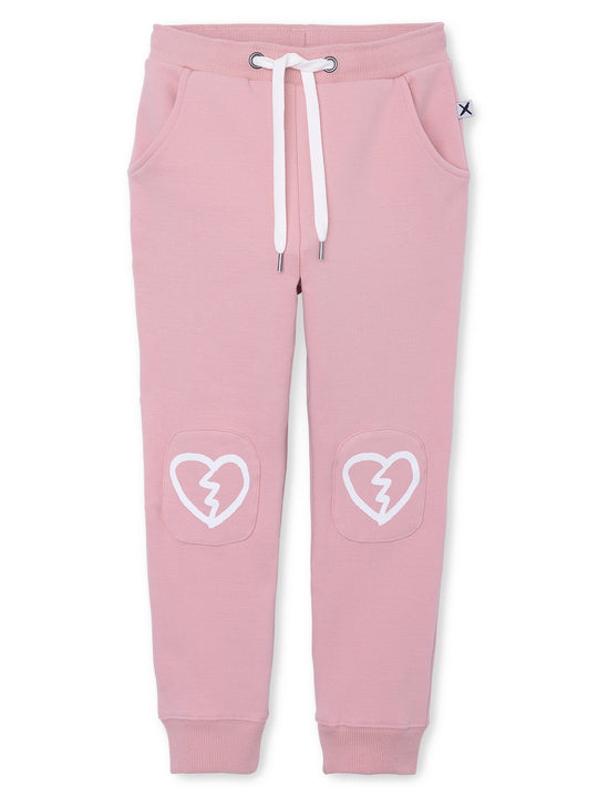 Minti Sketched Heart Furry Trackies