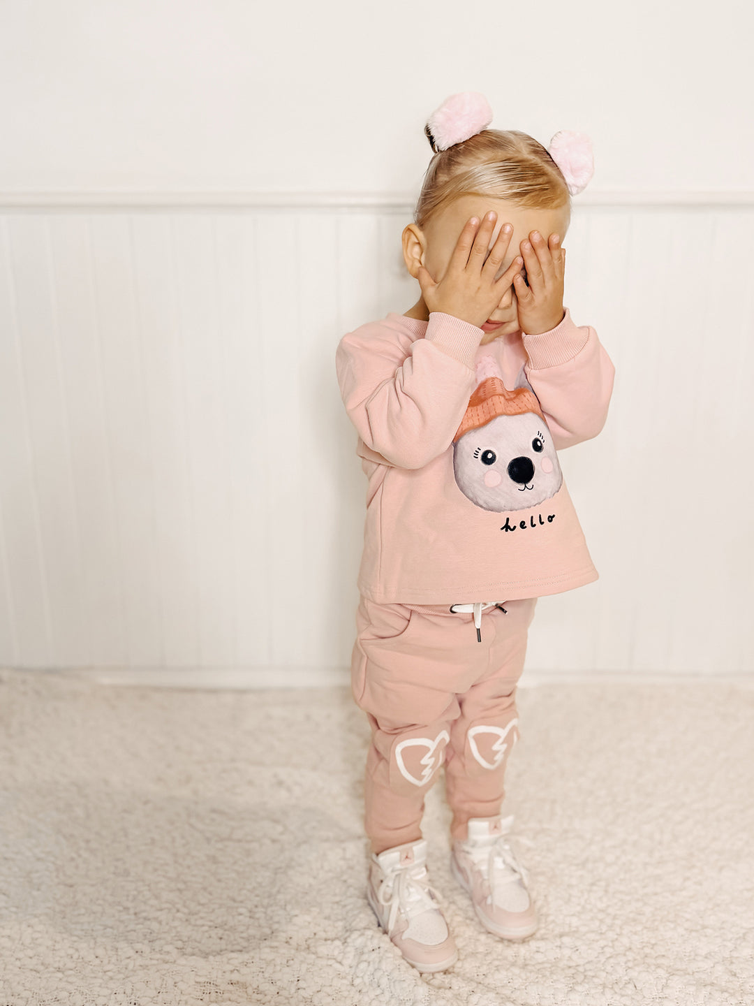 Minti Sketched Heart Furry Trackies