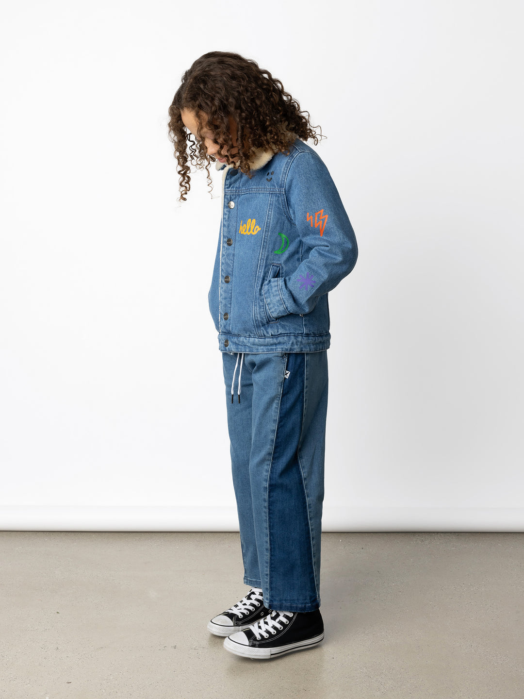 Minti Panel Denim Jeans