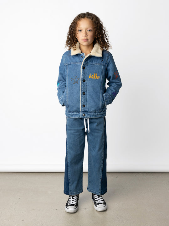 Minti Panel Denim Jeans