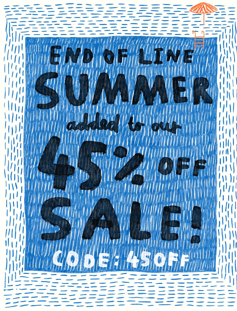 End of line summer added to our 45% off kids clothing sale, code 45OFF