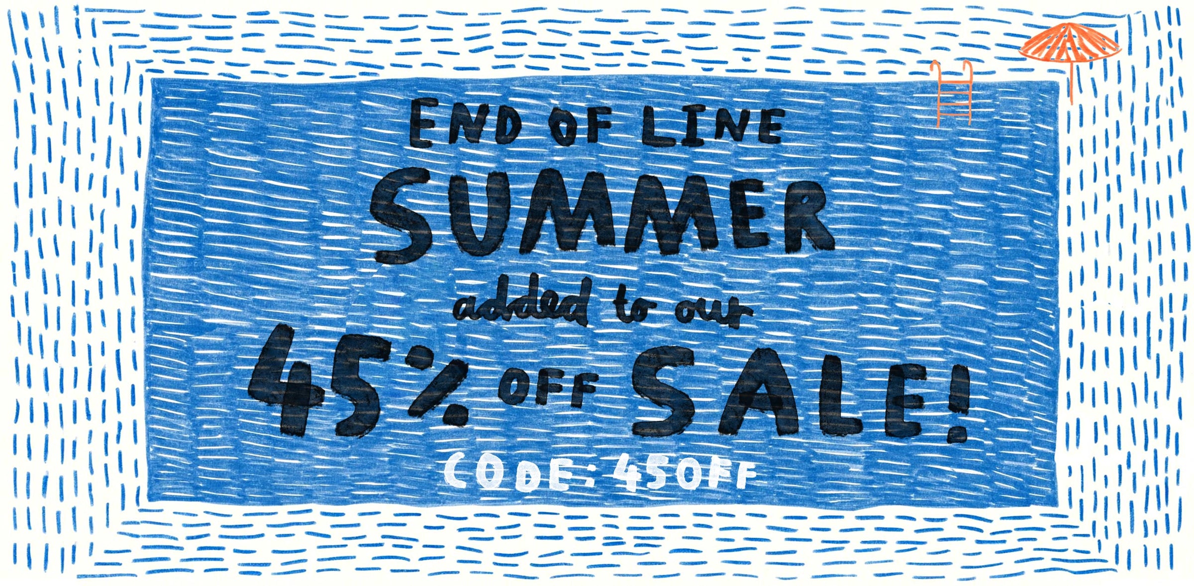 End of line summer added to our 45% off kids clothing sale, code 45OFF
